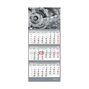 Kalendarz trójdzielny z płaską główką